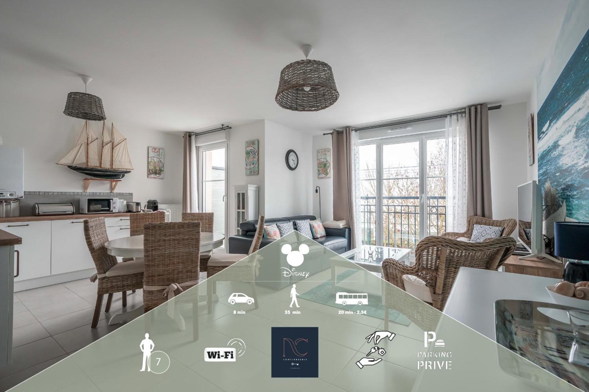 *Disneyland-Paris* 7Pers, Wifi, Netflix, Parking Montévrain Buitenkant foto